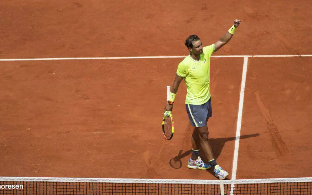 SPONSET INNHOLD: Rafael Nadal i posisjon til sin 12. Roland Garros-tittel